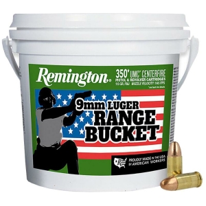 Remington UMC "Range Bucket" Ammunition 9mm Luger 115 grain 350 count