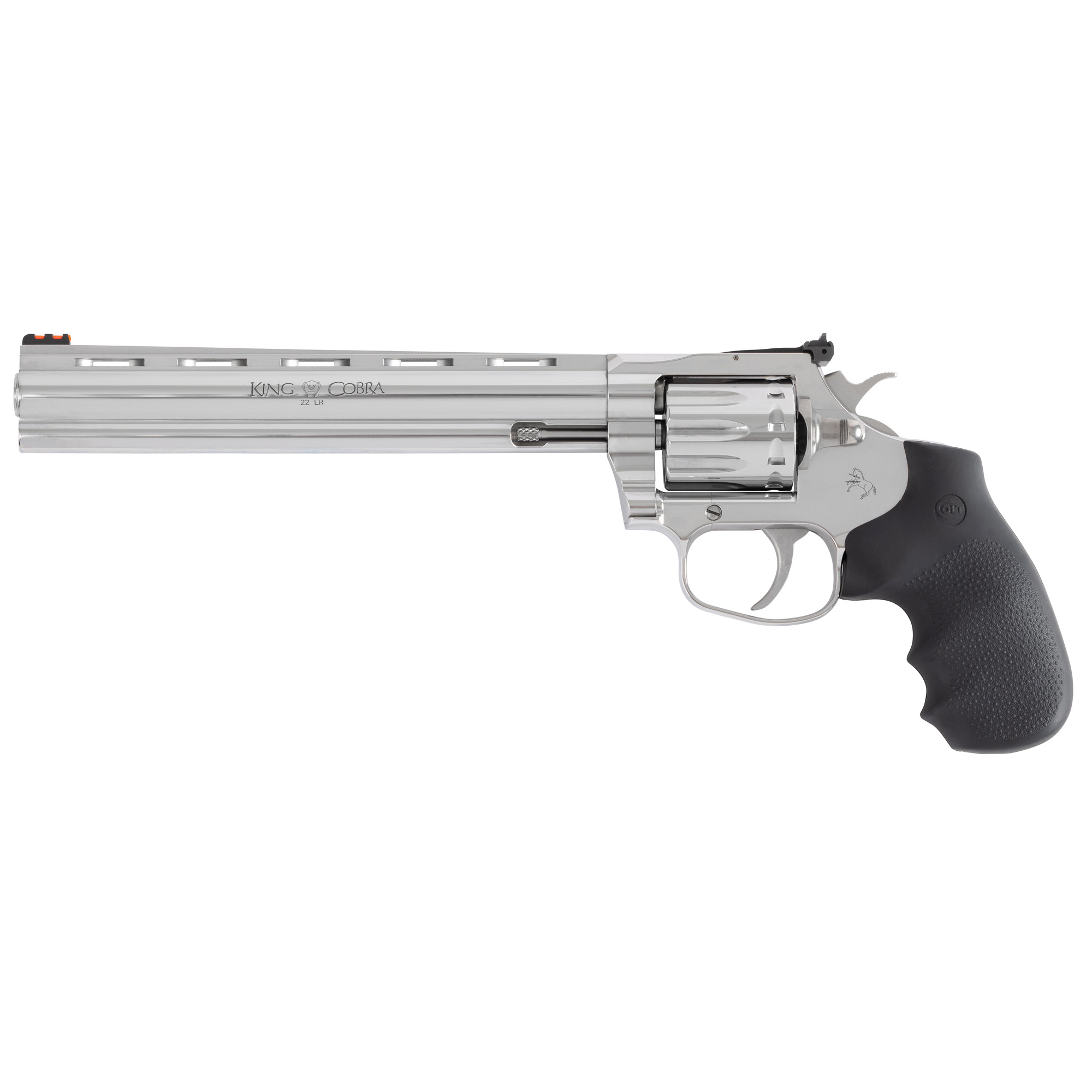 Colt King Cobra Target .22 LR stainless 8 inch barrel Hogue rubber grips adjustable rear sight