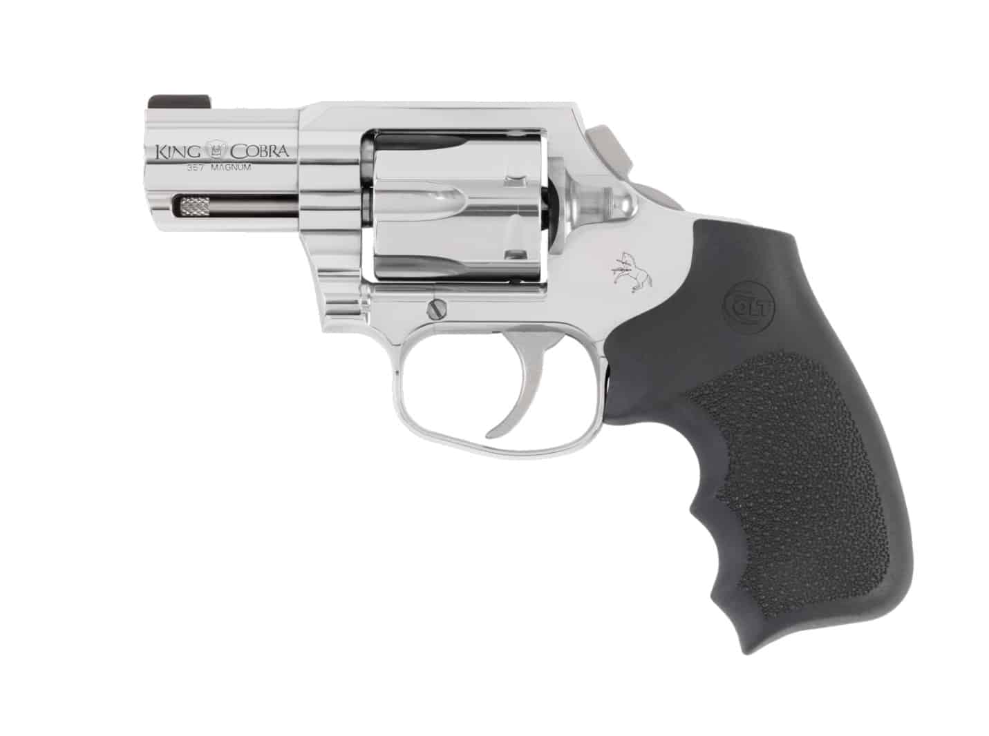 Colt King Cobra Carry .357 Magnum 2-inch brushed stainless revolver with Hogue rubber grip