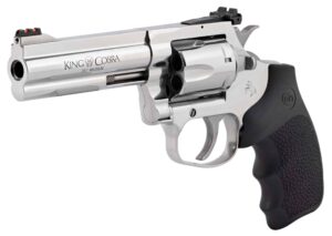 Colt King Cobra Target .357 Magnum stainless revolver with Hogue rubber grip and fiber‑optic front sight