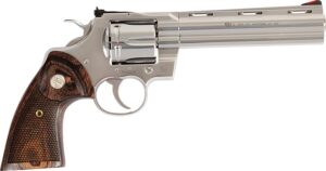 Colt Target Python Revolver .357 Magnum 6-inch stainless with walnut target grips and fiber-optic front sight