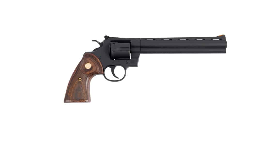 Colt Python .357 Magnum 8in revolver matte blued walnut grip 6-round