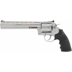 Colt Anaconda 45 Colt 8-inch stainless revolver with Hogue OverMolded grips