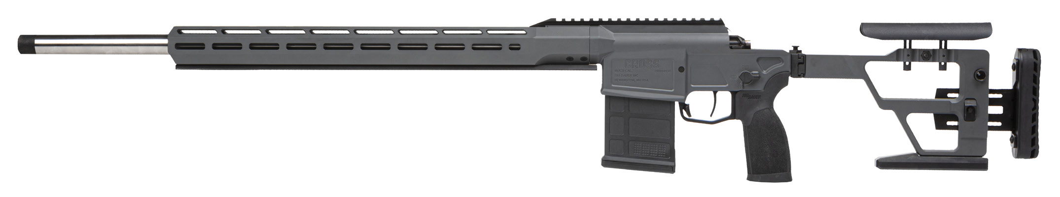 Sig Sauer CROSS-PRS 6mm Creedmoor 24in gray precision rifle with folding stock