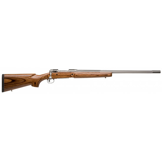 Savage Model 12 Varminter Low Pro 22-250 26-inch stainless rifle side view