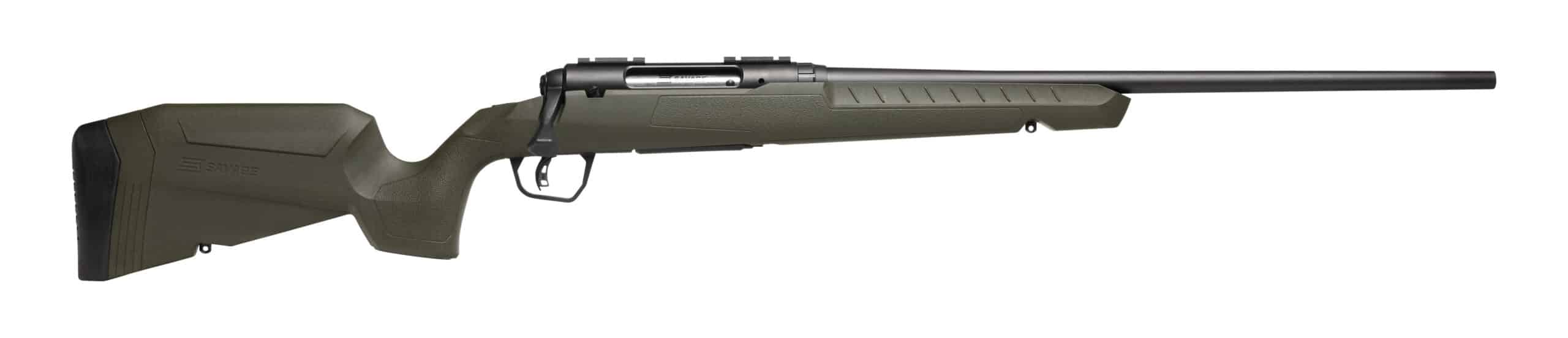 Savage Axis 2 Compact 20in bolt-action rifle with OD green synthetic stock