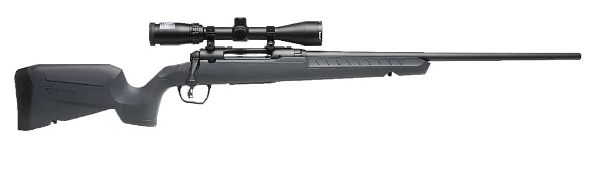 Savage Axis 2 XP Compact .350 Legend gray synthetic stock with mounted 3-9x40 scope