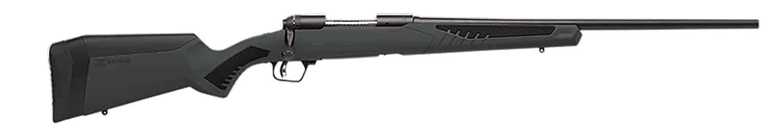 Savage 110 Hunter 25-06 Rem 22-inch bolt-action rifle matte black with gray AccuStock