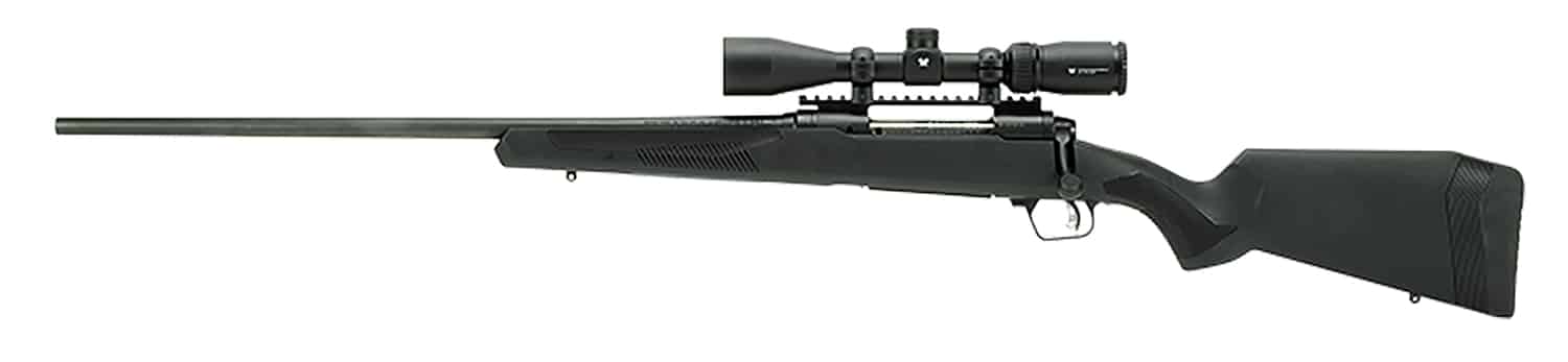 Savage 110 Apex Hunter XP left-hand 7mm Rem Mag bolt-action rifle with Vortex Crossfire II 3-9x40 scope