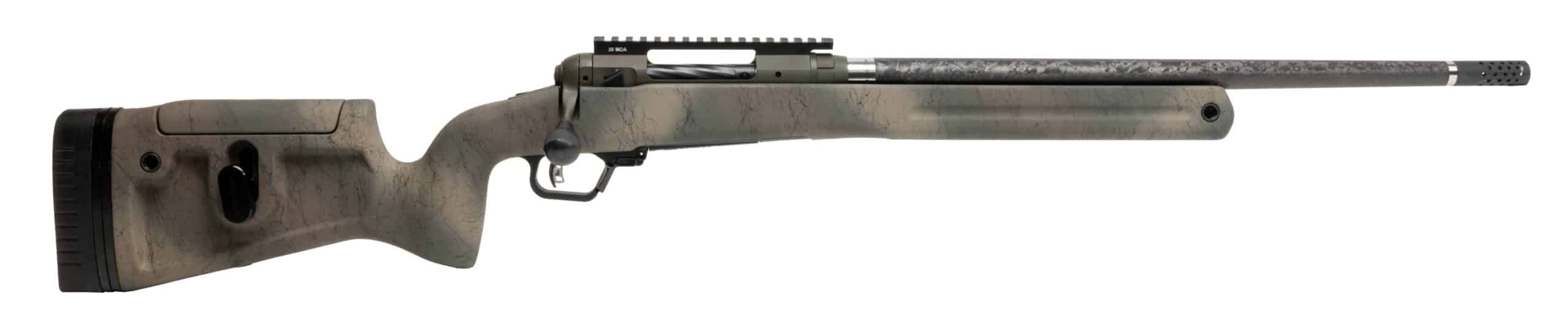 Savage 110 Pro Pursuit .30-06 20-inch Proof Research carbon-fiber threaded barrel, woodland camo Grayboe Phoenix 2 stock, rig