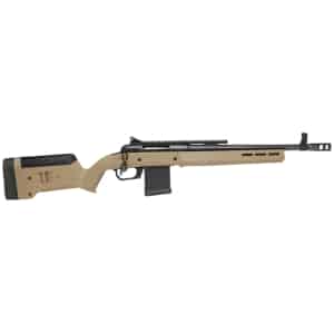 Savage 110 Magpul Scout 6.5mm Creedmoor 16.5in FDE rifle side view