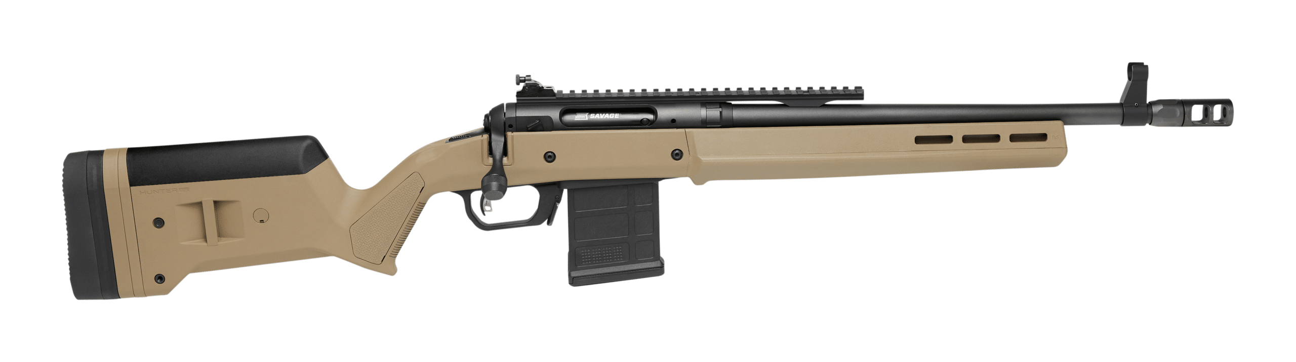 Savage 110 Scout Full Size .350 Legend 16.50-inch FDE bolt-action rifle with Magpul Hunter stock
