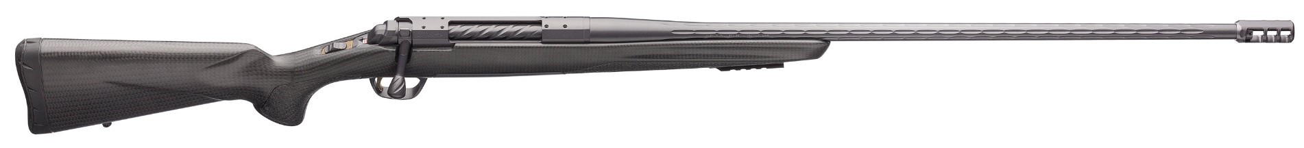 Browning X-Bolt Pro .28 Nosler 26in Carbon Gray rifle angled view