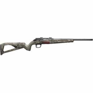 Winchester Xpert Strata SR .17 WSM bolt-action rifle with TrueTimber Strata camo stock and matte black receiver