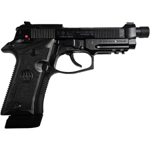 Beretta 80X Cheetah Tactical Urban .380 ACP pistol with threaded 4.4 in barrel, black slide and grey frame