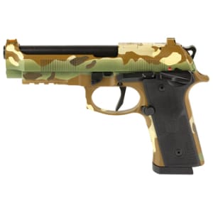 Beretta 92XI 9mm Multicam Cerakote pistol, 4.7-inch barrel, fiber optic sight