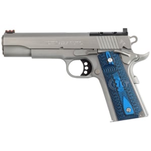 Colt 1911 Competition Optics-Ready pistol .45 ACP 5-inch stainless with blue G10 grips