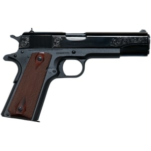COLT 1911 Government Classic 45 ACP 5-inch Blue Steel with checkered rosewood grips
