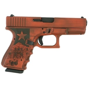 Glock 19 Gen 3 Custom Texas Orange compact 9mm handgun right-side view