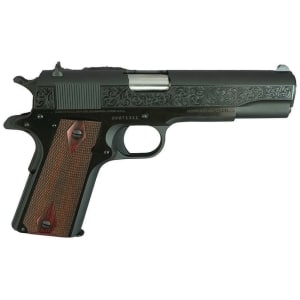 Colt 1911 Gov't Model .45 ACP 5 inch barrel black filigree frame and barrel