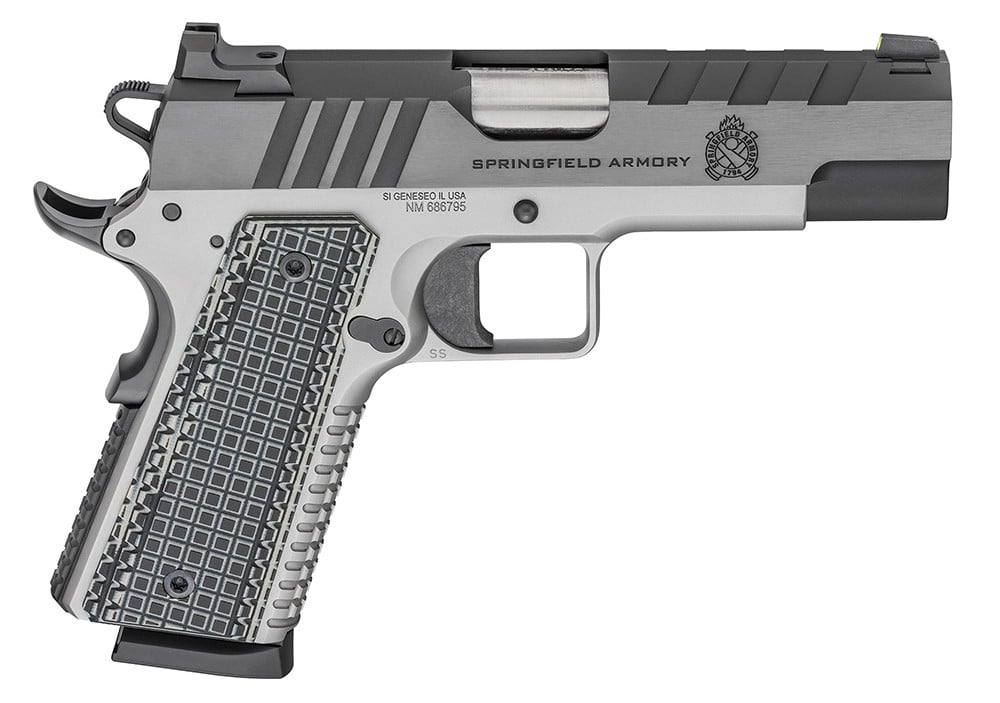 Springfield Armory 1911 Emissary .45 ACP two-tone stainless frame black slide G10 grips