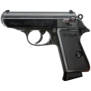 Walther Arms PPK/S .22 LR pistol matte black with threaded barrel and checkered polymer grips