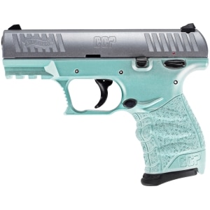 Walther Arms CCP M2+ 9mm Angel Blue stainless slide compact pistol with two magazines