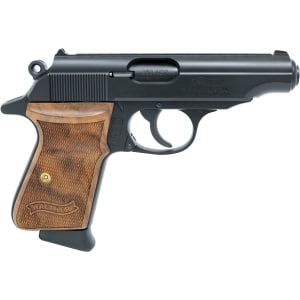 Walther Arms WAI PP 380AP PST BLK 7RD black semi-automatic handgun side view
