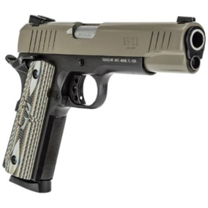 TAURUS 1911 .45 ACP 5-inch barrel sand Cerakote slide black steel frame VZ grips Novak sights