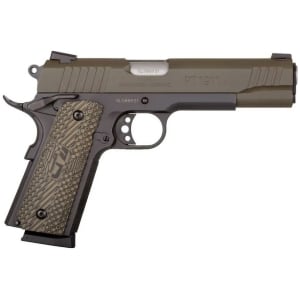 Taurus 1911 Mil-Spec .45 ACP 5 inch green Cerakote slide matte black frame brown VZ grips