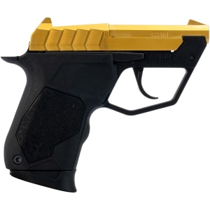 Taurus 22TUC .22 LR pistol with Gold PVD slide and black polymer frame