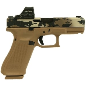 Glock 19X V-Series OR Camo 9mm with 4.02 inch quad ported barrel and Holosun 407C X2 optic