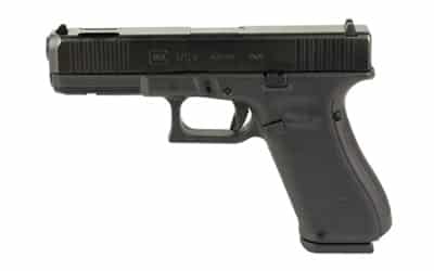 Glock 17C Gen 5V 9mm pistol with 4.49-inch compensated barrel and black matte finish