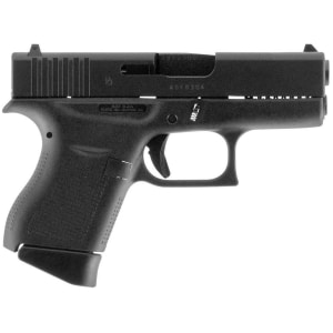 Glock 43 9mm subcompact pistol, black, with two 6-round magazines