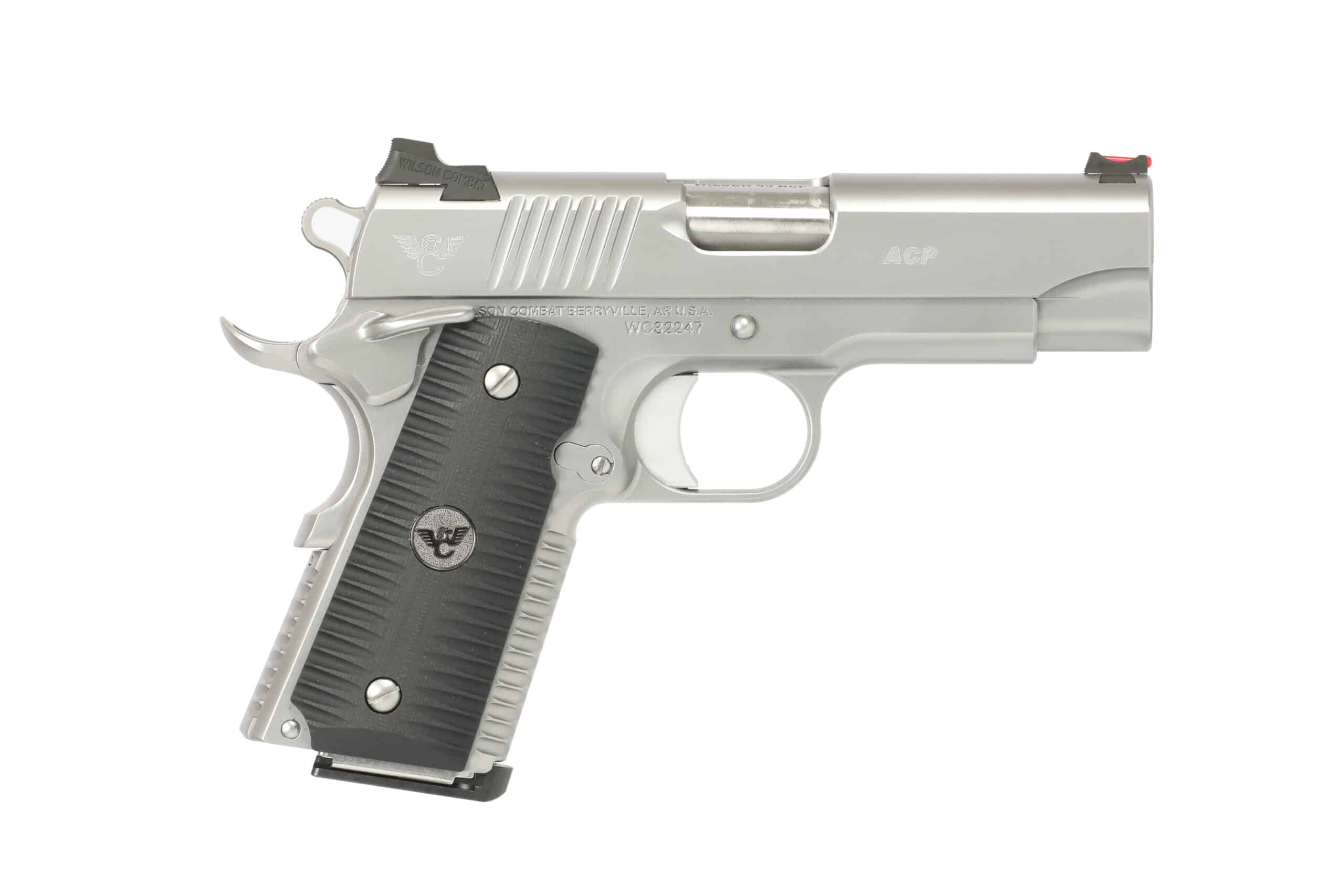 Wilson Combat ACP .45 ACP 4-inch stainless pistol with gray G10 Eagle Claw grips