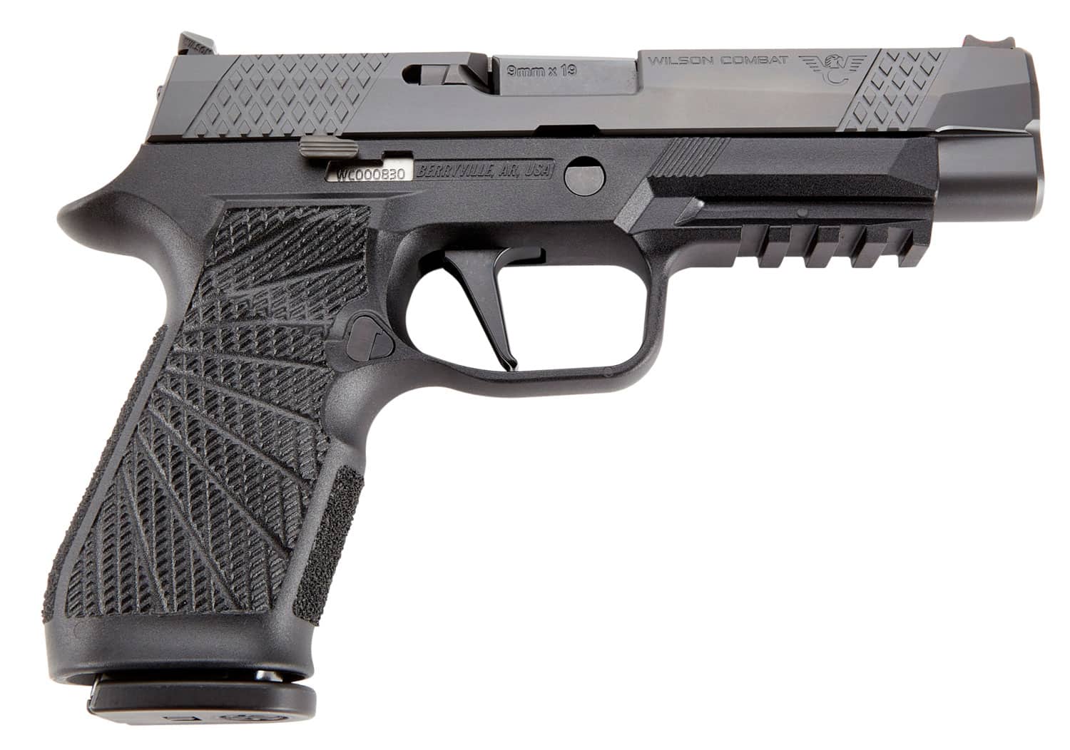 Wilson Combat WCP320 9mm pistol 4.70-inch barrel black polymer grip