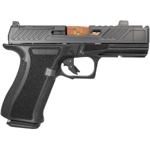 Shadow Systems CR920XP Elite 9mm pistol, spiral-fluted bronze barrel and black slide