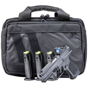 Rost Martin RM1C 9mm 4 inch black handgun bundle with Viridian RFX11 reflex sight and magazines