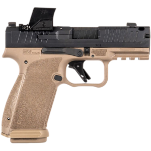 Canik METE MC9 Prime 9mm pistol black slide flat dark earth frame with MeCanik MO4 red dot
