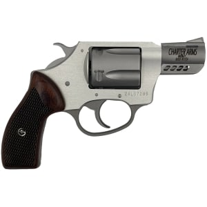 Charter Arms Coyote .380 ACP 2in ported stainless revolver with rosewood checkered grips