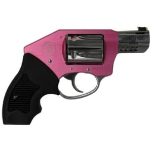 Charter Arms Coyote Off Duty .380 ACP 2-inch ported pink revolver with HiViz LitePipe front sight