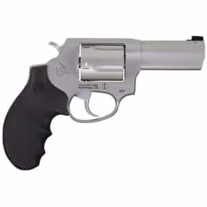 Taurus 605 Defender 3-inch stainless revolver with Hogue rubber grip and 5-round cylinder