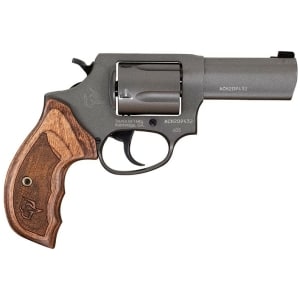 Taurus 605 Defender 3-inch revolver in Tungsten Cerakote with Altamont wood grips