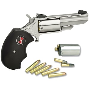 North American Arms Black Widow 2" stainless 5-shot revolver with black rubber oversized grip