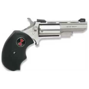 North American Arms Black Widow 2-inch stainless mini-revolver with black rubber oversized grip