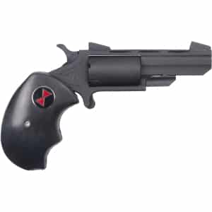 North American Arms Black Widow 2-inch .22 WMR 5-shot revolver with black rubber grips