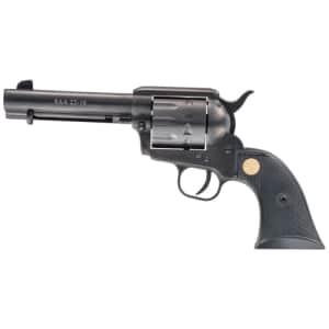 Chiappa 1873 SAA .22 LR 4.75-inch blued single-action revolver with black grips, 10-shot