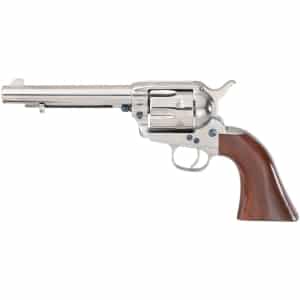 TAYLOR'S & COMPANY GUNFIGHTER .357 Magnum nickel revolver with walnut grip, 5.5 inch barrel