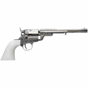 Cimarron 1851 Richards-Mason Wild Bill Hickok .38 Special 7.5 inch nickel engraved revolver