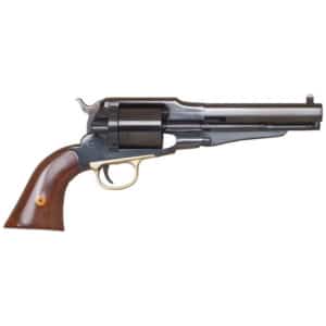 Cimarron 1858 New Model .38 Special 5.5 inch case colored frame with blued barrel and walnut grips